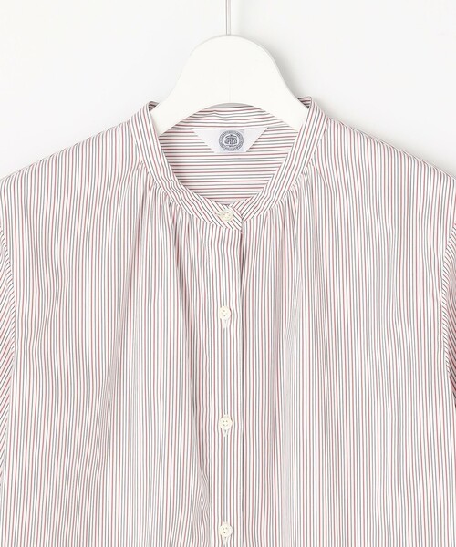 J.PRESS Ladies(J.プレス レディス)の「BEZ ドビーストライプ バンドカラー ブラウス(シャツ/ブラウス・レディース・サックスブルー系1/ネイビー系1/ピンク系1・XS/S)」の17枚目の写真