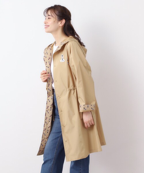 LAURA ASHLEY(ローラアシュレイ)の「【撥水・防水加工/脇下通気口/収納袋付き】ヴィンテージソルジャー柄 レインコート(その他アウター・レディース・ベージュ系その他3/アイボリー系/ブルー系その他2・00)」の22枚目の写真