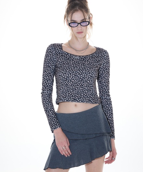 LARTIGENT(ラーティゼン)の「L14 LEOPARD T-SHIRT(Tシャツ/カットソー・レディース・カーキ・FREE)」の1枚目の写真