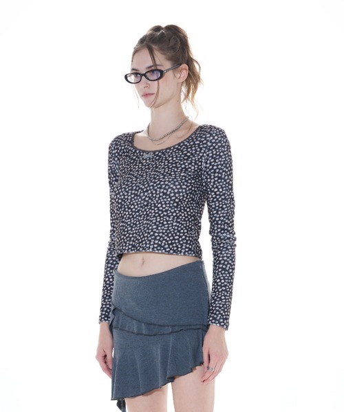 LARTIGENT(ラーティゼン)の「L14 LEOPARD T-SHIRT(Tシャツ/カットソー・レディース・カーキ・FREE)」の6枚目の写真