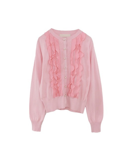 Marilyn Moon(マリリンムーン)の「frill & ripple cardigan(カーディガン/ボレロ・レディース・アイボリー/ブラック/レッド/ピンク/ネイビー・FREE)」の5枚目の写真