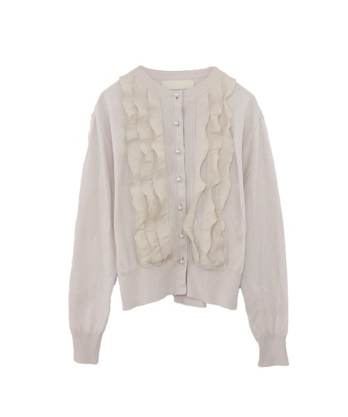 Marilyn Moon(マリリンムーン)の「frill & ripple cardigan(カーディガン/ボレロ・レディース・アイボリー/ブラック/レッド/ピンク/ネイビー・FREE)」の2枚目の写真