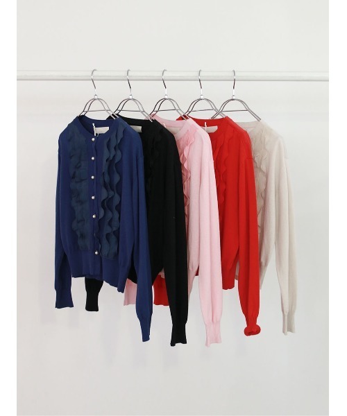Marilyn Moon(マリリンムーン)の「frill & ripple cardigan(カーディガン/ボレロ・レディース・アイボリー/ブラック/レッド/ピンク/ネイビー・FREE)」の19枚目の写真
