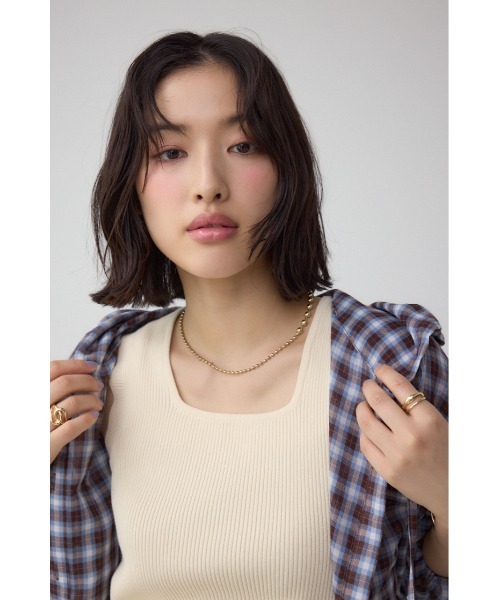 AZUL by moussy(アズールバイマウジー)の「シアーチェックフードシャツ(シャツ/ブラウス・レディース・ピンク系その他/ブラウン系その他/ブラック系その他・MEDIUM/SMALL)」の10枚目の写真