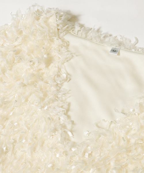 coca(coca)(コカ)の「シャギーベスト(ベスト・レディース・アイボリー/チャコール・L/M)」の17枚目の写真