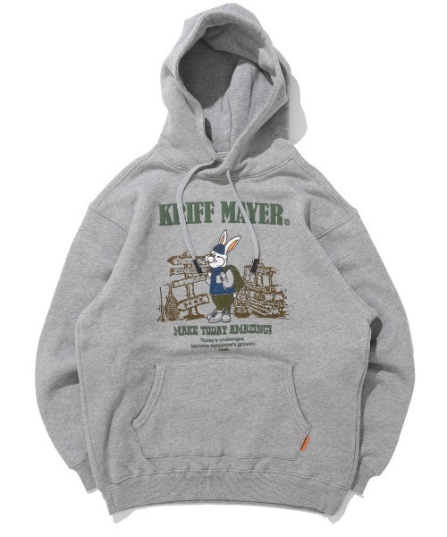 KRIFF MAYER（クリフメイヤー）の「裏起毛パーカー(ラビット)（スウェット・メンズ・ナチュラル/グレー/チャコール/ブラウン/レッド/グリーン/パープル/カラフル・MEDIUM/LARGE/X-LARGE）」の16枚目の写真