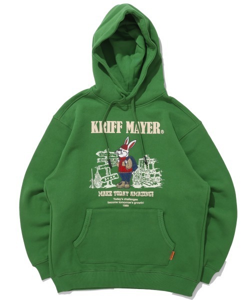 KRIFF MAYER（クリフメイヤー）の「裏起毛パーカー(ラビット)（スウェット・メンズ・ナチュラル/グレー/チャコール/ブラウン/レッド/グリーン/パープル/カラフル・MEDIUM/LARGE/X-LARGE）」の12枚目の写真