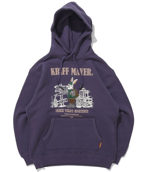 KRIFF MAYER（クリフメイヤー）の「裏起毛パーカー(ラビット)（スウェット・メンズ・ナチュラル/グレー/チャコール/ブラウン/レッド/グリーン/パープル/カラフル・MEDIUM/LARGE/X-LARGE）」の11枚目の写真