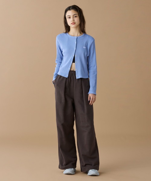 LACOSTE（ラコステ）の「リブジャージカーディガン（カーディガン/ボレロ・レディース・パープル/オリーブ/ブラック・34/38/36/40）」の13枚目の写真