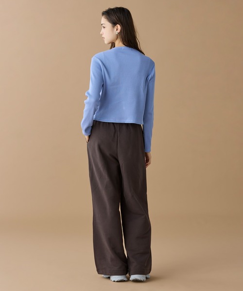 LACOSTE（ラコステ）の「リブジャージカーディガン（カーディガン/ボレロ・レディース・パープル/オリーブ/ブラック・34/38/36/40）」の10枚目の写真