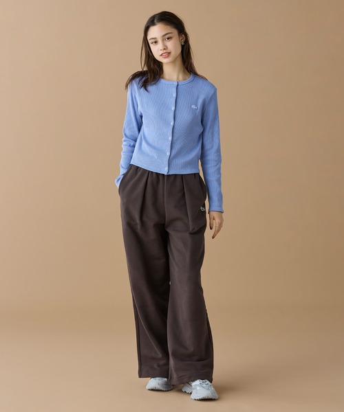 LACOSTE（ラコステ）の「リブジャージカーディガン（カーディガン/ボレロ・レディース・パープル/オリーブ/ブラック・34/38/36/40）」の7枚目の写真