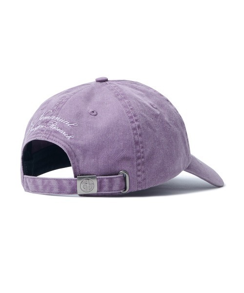 NOMANUAL（NOMANUAL）の「「NOMANUAL /ノーマニュアル」CURSIVE LOGO BALL CAP（キャップ・メンズ・チャコールグレー/ライトパープル・FREE）」の5枚目の写真