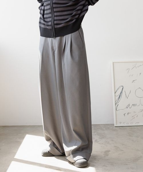 PBLIM（ページボーイリム）の「《UNISEX》ロールアップワイドスラックス（スラックス・レディース・グレー/ブラック・MEDIUM/LARGE）」の12枚目の写真