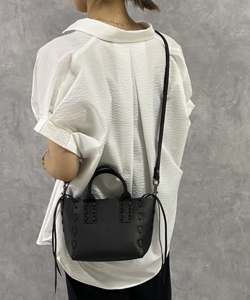 Scrap Book（スクラップブック）の「【Scrap Book】別注　タックスリーブサッカーストライプ（シャツ/ブラウス・レディース・ブルー系その他/ホワイト系その他・FREE）」の4枚目の写真