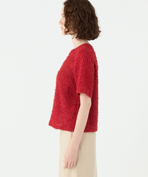 BALLSEY(ボールジィ)の「ファンシーヤーンツイード ショートTブラウス(シャツ/ブラウス・レディース・ブラック/レッド・36)」の10枚目の写真