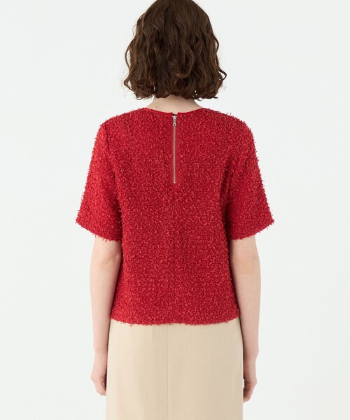 BALLSEY(ボールジィ)の「ファンシーヤーンツイード ショートTブラウス(シャツ/ブラウス・レディース・ブラック/レッド・36)」の9枚目の写真