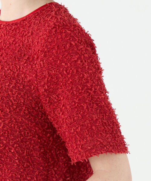 BALLSEY(ボールジィ)の「ファンシーヤーンツイード ショートTブラウス(シャツ/ブラウス・レディース・ブラック/レッド・36)」の6枚目の写真