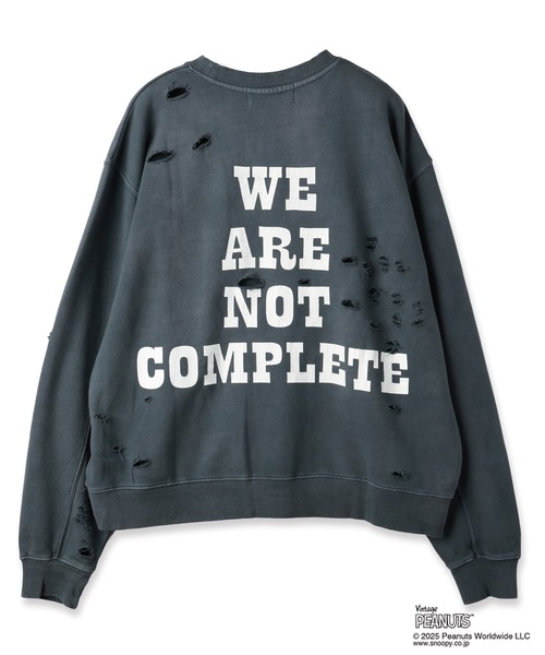 DISCOVERED（ディスカバード）の「PEANUTSxDISCOVERED DAMAGE PIGMENT DYED SWEAT（スウェット・メンズ・ブラック系2/ブラック系1/ブラック系3・2/3）」の7枚目の写真