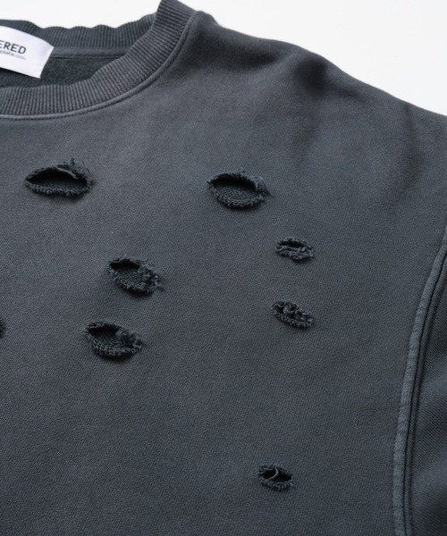 DISCOVERED（ディスカバード）の「PEANUTSxDISCOVERED DAMAGE PIGMENT DYED SWEAT（スウェット・メンズ・ブラック系2/ブラック系1/ブラック系3・2/3）」の10枚目の写真