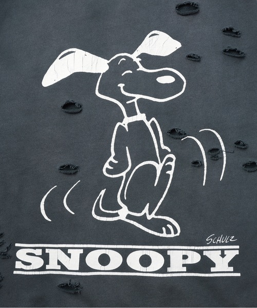 DISCOVERED（ディスカバード）の「PEANUTSxDISCOVERED DAMAGE PIGMENT DYED SWEAT（スウェット・メンズ・ブラック系2/ブラック系1/ブラック系3・2/3）」の17枚目の写真