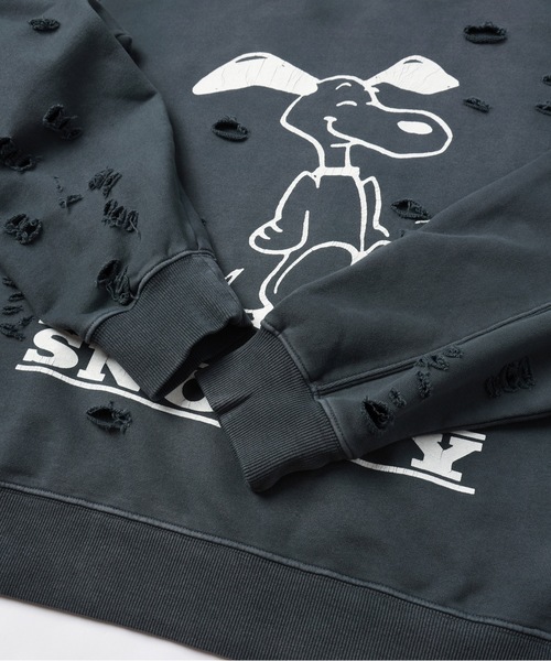 DISCOVERED（ディスカバード）の「PEANUTSxDISCOVERED DAMAGE PIGMENT DYED SWEAT（スウェット・メンズ・ブラック系2/ブラック系1/ブラック系3・2/3）」の19枚目の写真