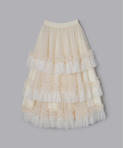 Olu.（オルドット）の「ボリュームティアードスカート（スカート・レディース・アイボリー/ブラック/ブラウン・FREE）」の13枚目の写真