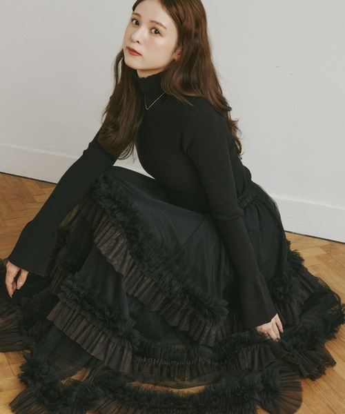 Olu.（オルドット）の「ボリュームティアードスカート（スカート・レディース・アイボリー/ブラック/ブラウン・FREE）」の19枚目の写真