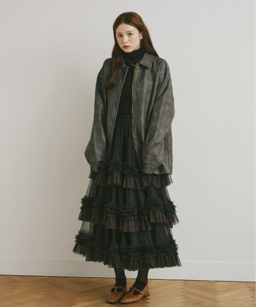 Olu.（オルドット）の「ボリュームティアードスカート（スカート・レディース・アイボリー/ブラック/ブラウン・FREE）」の20枚目の写真