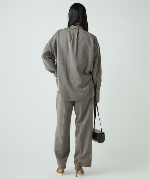 Chaos(カオス)の「Chaos(カオス)/オルトシャツ 【セットアップ可】(シャツ/ブラウス・レディース・ブラウン/ホワイト/チャコールグレー・FREE)」の7枚目の写真