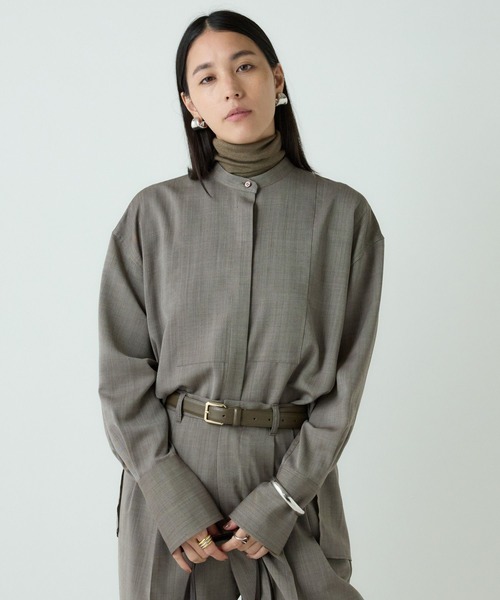 Chaos(カオス)の「Chaos(カオス)/オルトシャツ 【セットアップ可】(シャツ/ブラウス・レディース・ブラウン/ホワイト/チャコールグレー・FREE)」の8枚目の写真