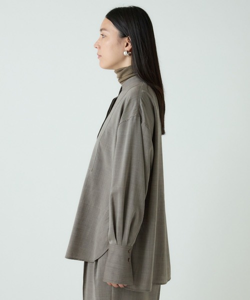 Chaos(カオス)の「Chaos(カオス)/オルトシャツ 【セットアップ可】(シャツ/ブラウス・レディース・ブラウン/ホワイト/チャコールグレー・FREE)」の14枚目の写真