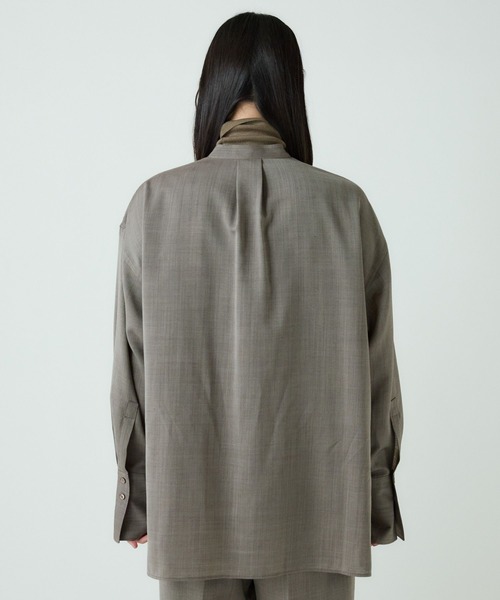 Chaos(カオス)の「Chaos(カオス)/オルトシャツ 【セットアップ可】(シャツ/ブラウス・レディース・ブラウン/ホワイト/チャコールグレー・FREE)」の15枚目の写真