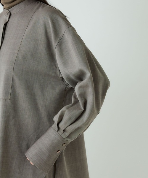 Chaos(カオス)の「Chaos(カオス)/オルトシャツ 【セットアップ可】(シャツ/ブラウス・レディース・ブラウン/ホワイト/チャコールグレー・FREE)」の18枚目の写真