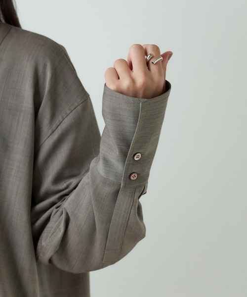 Chaos(カオス)の「Chaos(カオス)/オルトシャツ 【セットアップ可】(シャツ/ブラウス・レディース・ブラウン/ホワイト/チャコールグレー・FREE)」の20枚目の写真