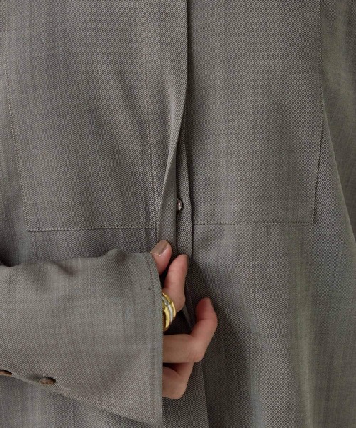 Chaos(カオス)の「Chaos(カオス)/オルトシャツ 【セットアップ可】(シャツ/ブラウス・レディース・ブラウン/ホワイト/チャコールグレー・FREE)」の21枚目の写真