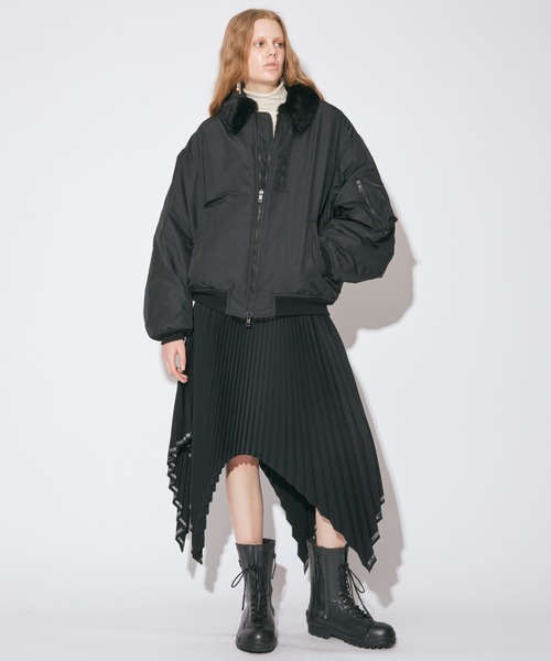 double-end fur× taffeta B-15 blouson（ブルゾン）｜beautiful people