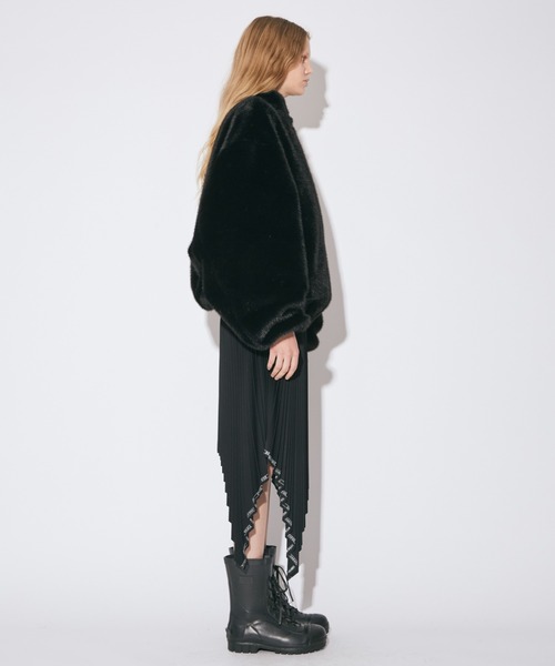 double-end fur× taffeta B-15 blouson（ブルゾン）｜beautiful people