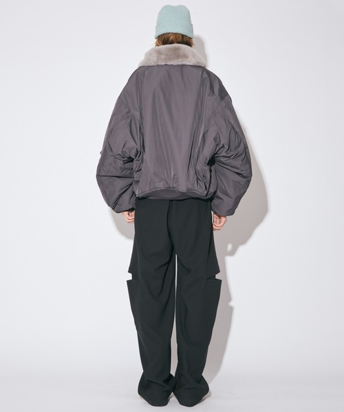 double-end fur× taffeta B-15 blouson（ブルゾン）｜beautiful people