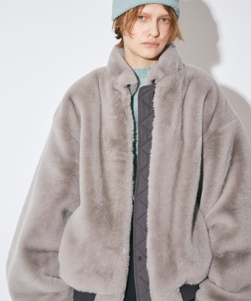 double-end fur× taffeta B-15 blouson（ブルゾン）｜beautiful people