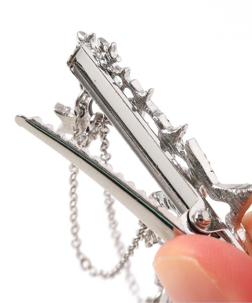 algy（アルジー）の「スターチェーンヘアクリップ（バレッタ/ヘアクリップ・キッズ・シルバー・FREE）」の3枚目の写真