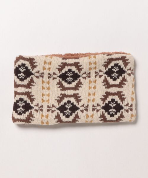 Ocean&Ground（オーシャン&グラウンド）の「ｿｳｶﾞﾗﾆｯﾄｳﾗﾎﾞｱﾈｯｸｳｫｰﾏｰ（ネックウォーマー/スヌード・キッズ・ブラウン/グレー/ピンク系その他2/ブルー系その他/チャコール/ベージュ/アイボリー/レッド・FREE）」の5枚目の写真