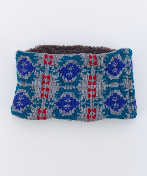 Ocean&Ground（オーシャン&グラウンド）の「ｿｳｶﾞﾗﾆｯﾄｳﾗﾎﾞｱﾈｯｸｳｫｰﾏｰ（ネックウォーマー/スヌード・キッズ・ブラウン/グレー/ピンク系その他2/ブルー系その他/チャコール/ベージュ/アイボリー/レッド・FREE）」の3枚目の写真