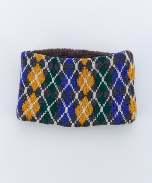 Ocean&Ground（オーシャン&グラウンド）の「ｿｳｶﾞﾗﾆｯﾄｳﾗﾎﾞｱﾈｯｸｳｫｰﾏｰ（ネックウォーマー/スヌード・キッズ・ブラウン/グレー/ピンク系その他2/ブルー系その他/チャコール/ベージュ/アイボリー/レッド・FREE）」の4枚目の写真