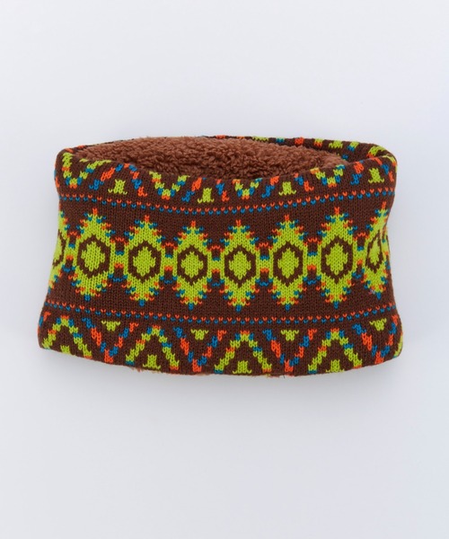 Ocean&Ground（オーシャン&グラウンド）の「ｿｳｶﾞﾗﾆｯﾄｳﾗﾎﾞｱﾈｯｸｳｫｰﾏｰ（ネックウォーマー/スヌード・キッズ・ブラウン/グレー/ピンク系その他2/ブルー系その他/チャコール/ベージュ/アイボリー/レッド・FREE）」の9枚目の写真