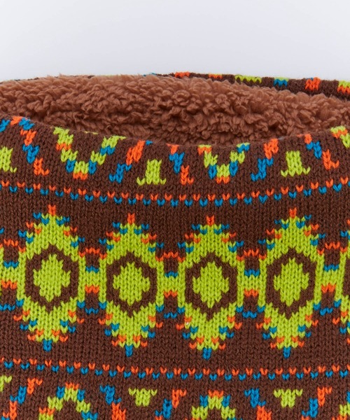 Ocean&Ground（オーシャン&グラウンド）の「ｿｳｶﾞﾗﾆｯﾄｳﾗﾎﾞｱﾈｯｸｳｫｰﾏｰ（ネックウォーマー/スヌード・キッズ・ブラウン/グレー/ピンク系その他2/ブルー系その他/チャコール/ベージュ/アイボリー/レッド・FREE）」の11枚目の写真