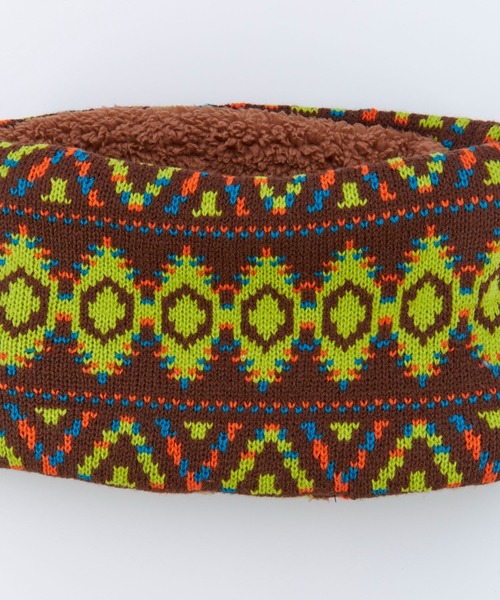 Ocean&Ground（オーシャン&グラウンド）の「ｿｳｶﾞﾗﾆｯﾄｳﾗﾎﾞｱﾈｯｸｳｫｰﾏｰ（ネックウォーマー/スヌード・キッズ・ブラウン/グレー/ピンク系その他2/ブルー系その他/チャコール/ベージュ/アイボリー/レッド・FREE）」の12枚目の写真