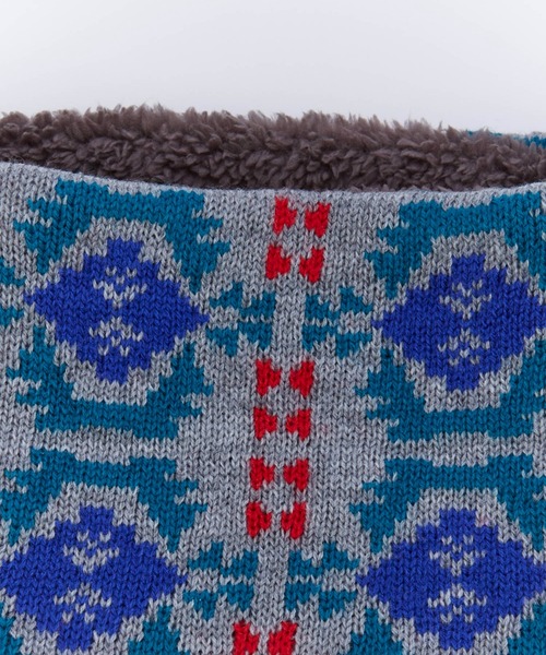 Ocean&Ground（オーシャン&グラウンド）の「ｿｳｶﾞﾗﾆｯﾄｳﾗﾎﾞｱﾈｯｸｳｫｰﾏｰ（ネックウォーマー/スヌード・キッズ・ブラウン/グレー/ピンク系その他2/ブルー系その他/チャコール/ベージュ/アイボリー/レッド・FREE）」の15枚目の写真