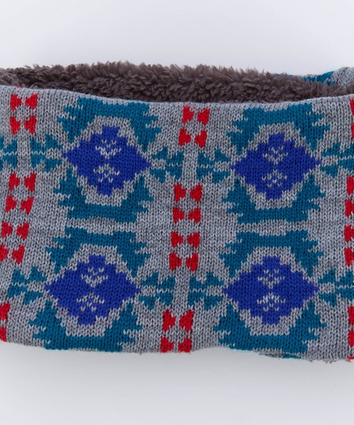 Ocean&Ground（オーシャン&グラウンド）の「ｿｳｶﾞﾗﾆｯﾄｳﾗﾎﾞｱﾈｯｸｳｫｰﾏｰ（ネックウォーマー/スヌード・キッズ・ブラウン/グレー/ピンク系その他2/ブルー系その他/チャコール/ベージュ/アイボリー/レッド・FREE）」の16枚目の写真