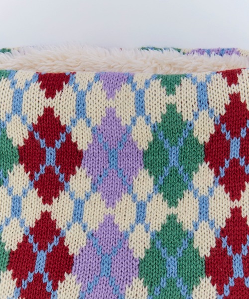 Ocean&Ground（オーシャン&グラウンド）の「ｿｳｶﾞﾗﾆｯﾄｳﾗﾎﾞｱﾈｯｸｳｫｰﾏｰ（ネックウォーマー/スヌード・キッズ・ブラウン/グレー/ピンク系その他2/ブルー系その他/チャコール/ベージュ/アイボリー/レッド・FREE）」の17枚目の写真