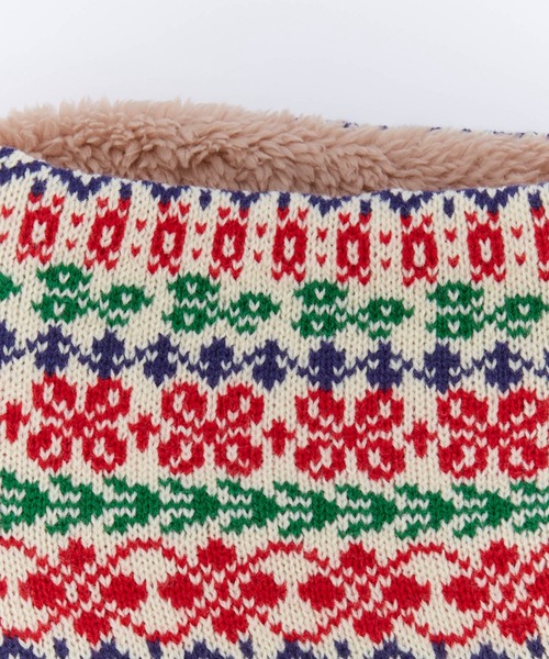 Ocean&Ground（オーシャン&グラウンド）の「ｿｳｶﾞﾗﾆｯﾄｳﾗﾎﾞｱﾈｯｸｳｫｰﾏｰ（ネックウォーマー/スヌード・キッズ・ブラウン/グレー/ピンク系その他2/ブルー系その他/チャコール/ベージュ/アイボリー/レッド・FREE）」の21枚目の写真